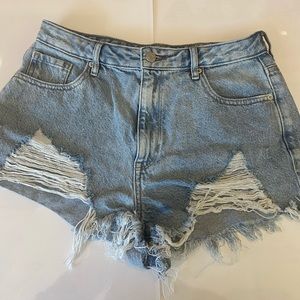 PacSun jean shorts - size 28, high rise festival short